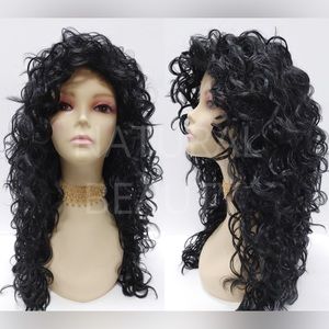 Black Long Curly Heat Resistant Wig